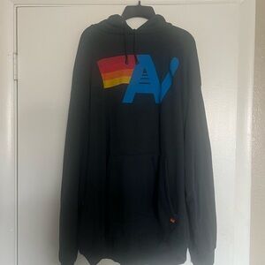 Black Hoodie with Rainbow Logo